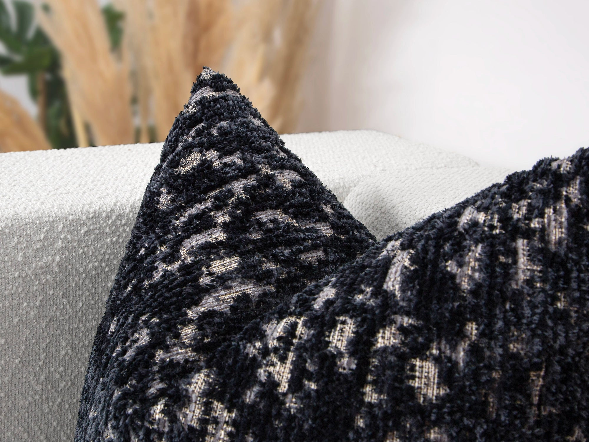 Anthracite Textured Super Soft Pillow Cover