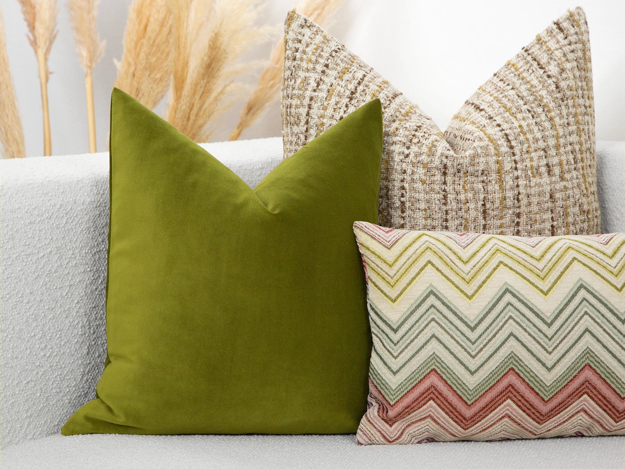 Apple Green Velvet Pillow Cover