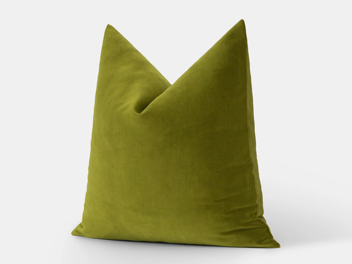 Apple Green Velvet Pillow Cover