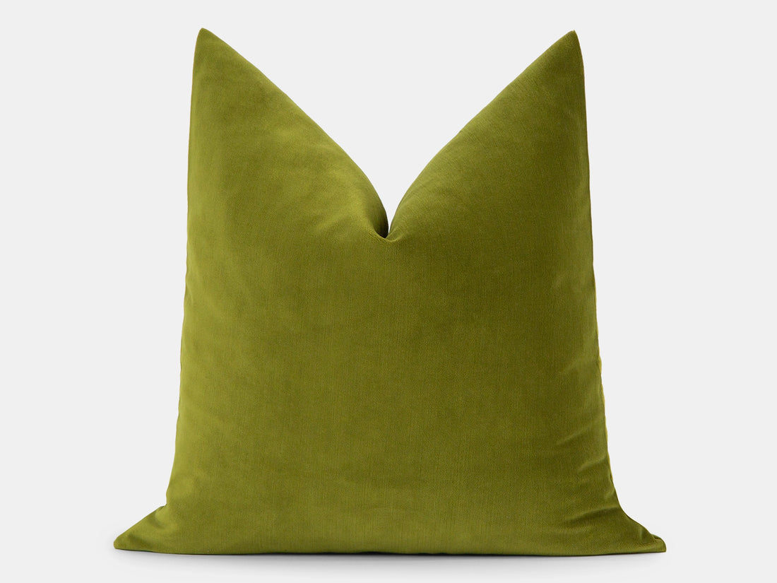 Apple Green Velvet Pillow Cover