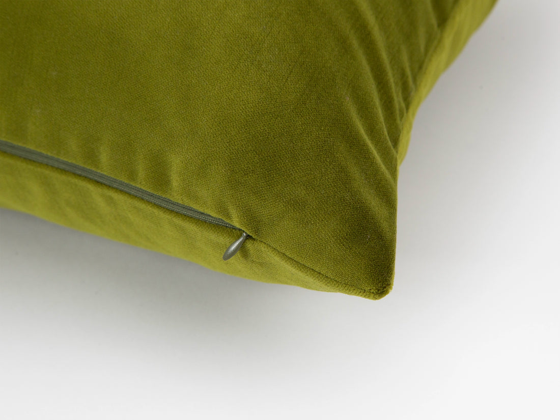 Apple Green Velvet Pillow Cover