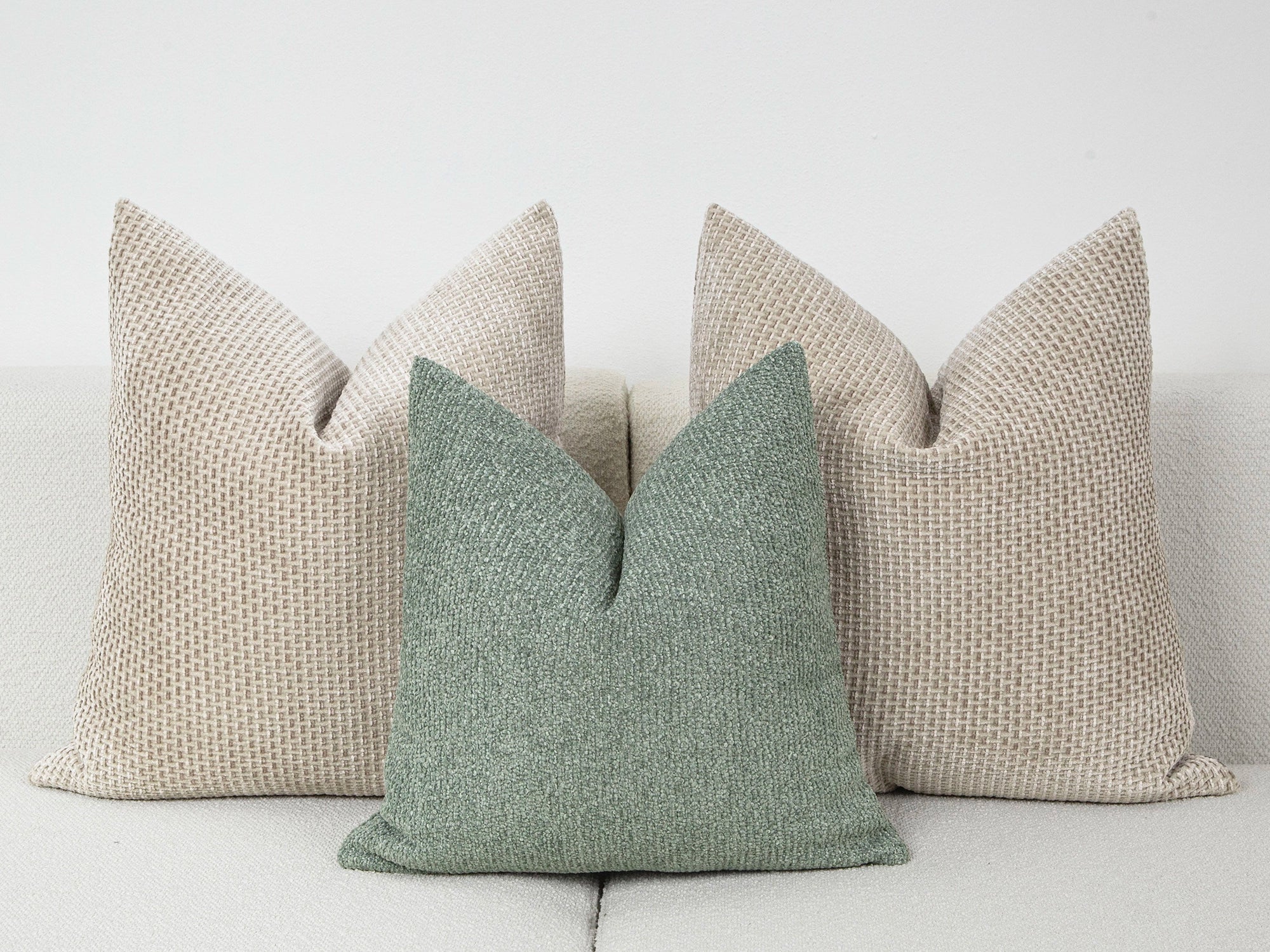 Teal Green Textured Pillow Cover