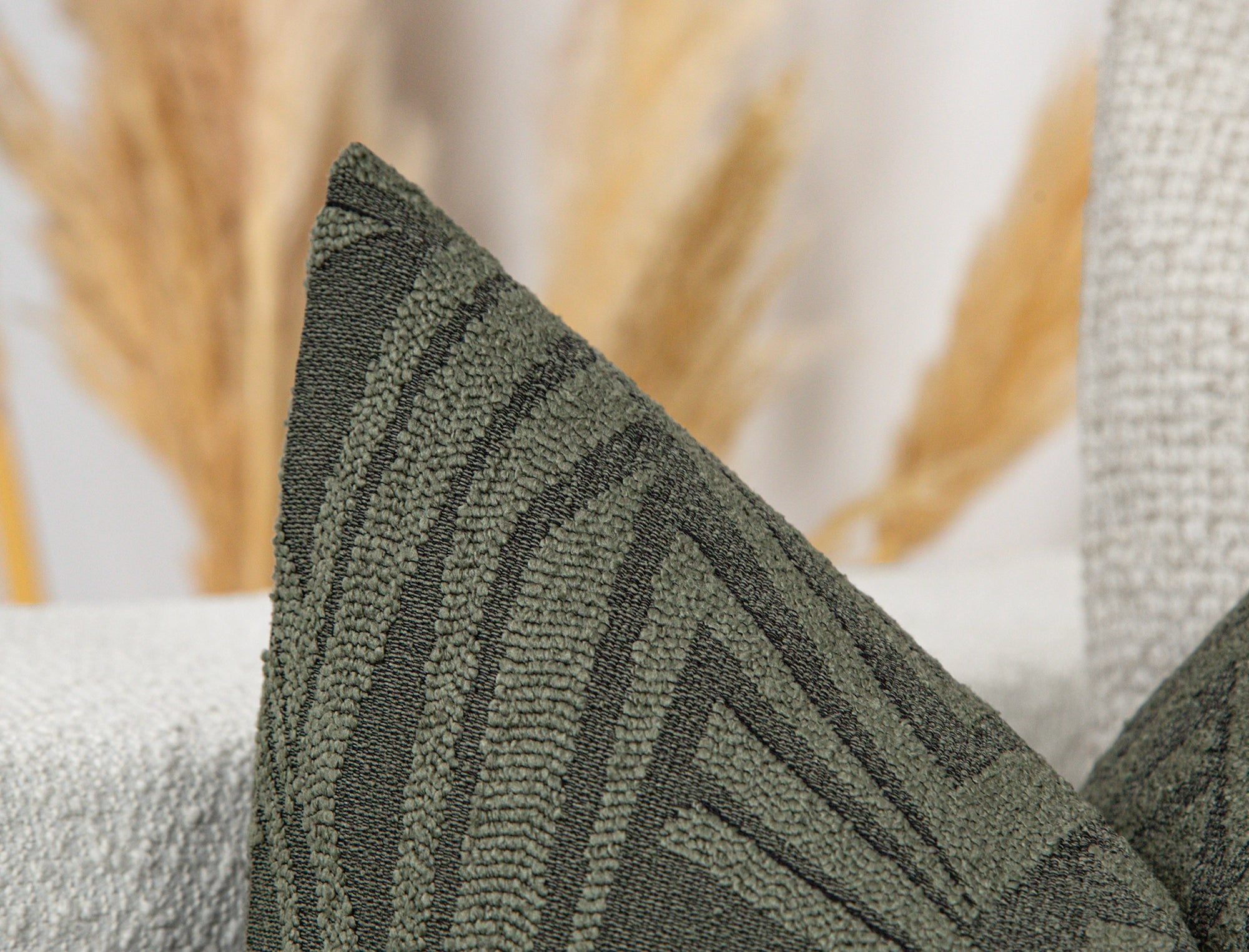 Green Arch Geo Textured Pillow Cover - District