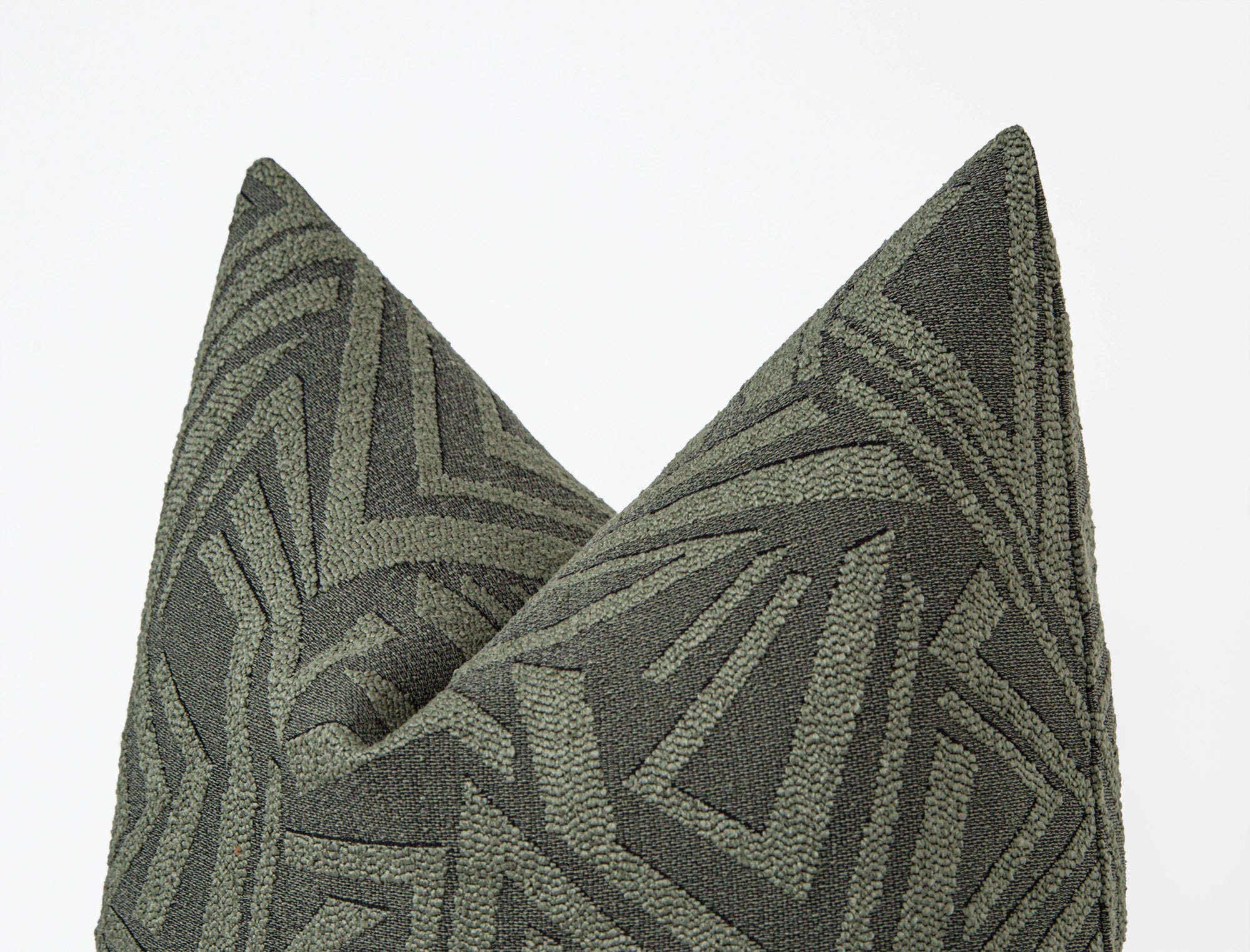 Green Arch Geo Textured Pillow Cover - District