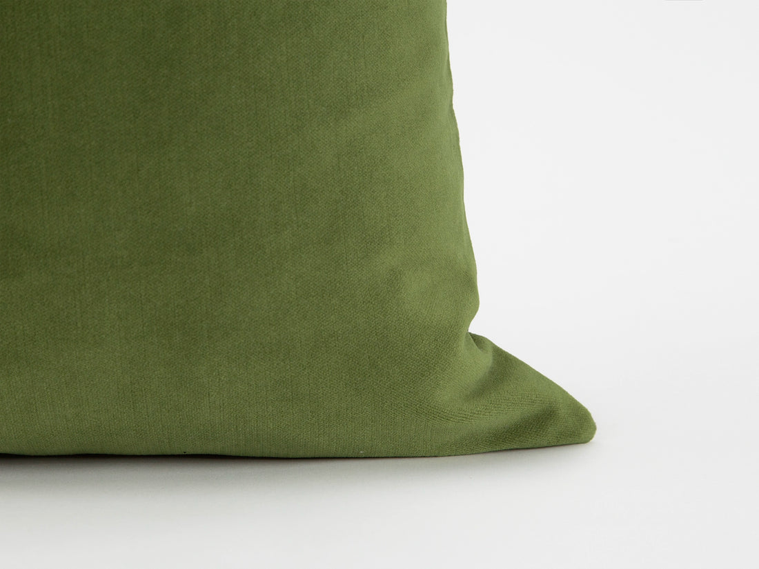 Avocado Green Velvet Pillow Cover