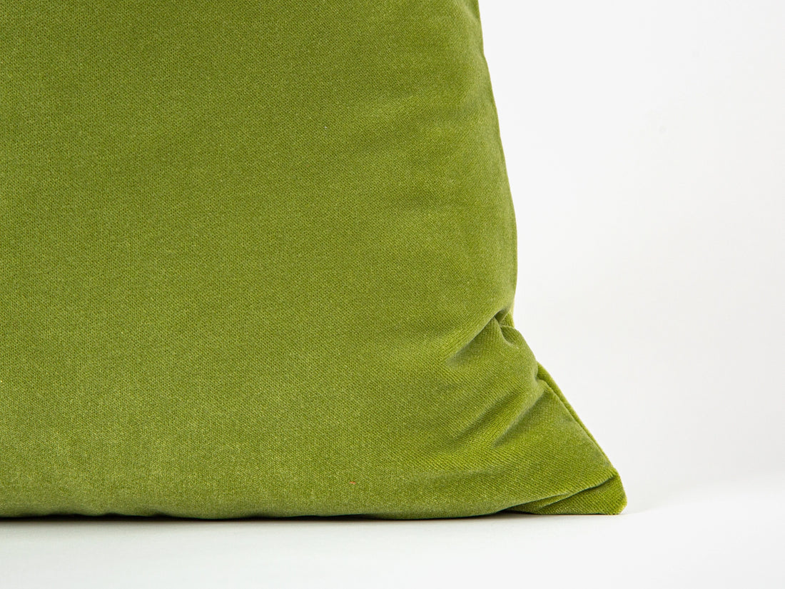 Avocado Green Velvet Pillow Cover