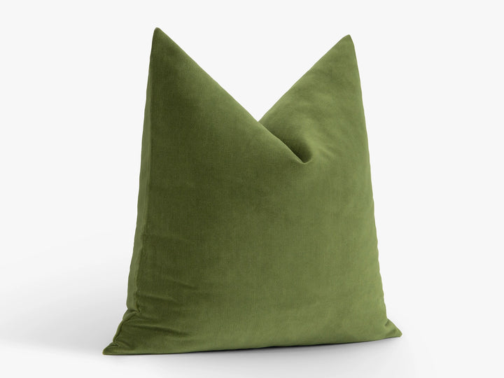 Avocado Green Velvet Pillow Cover