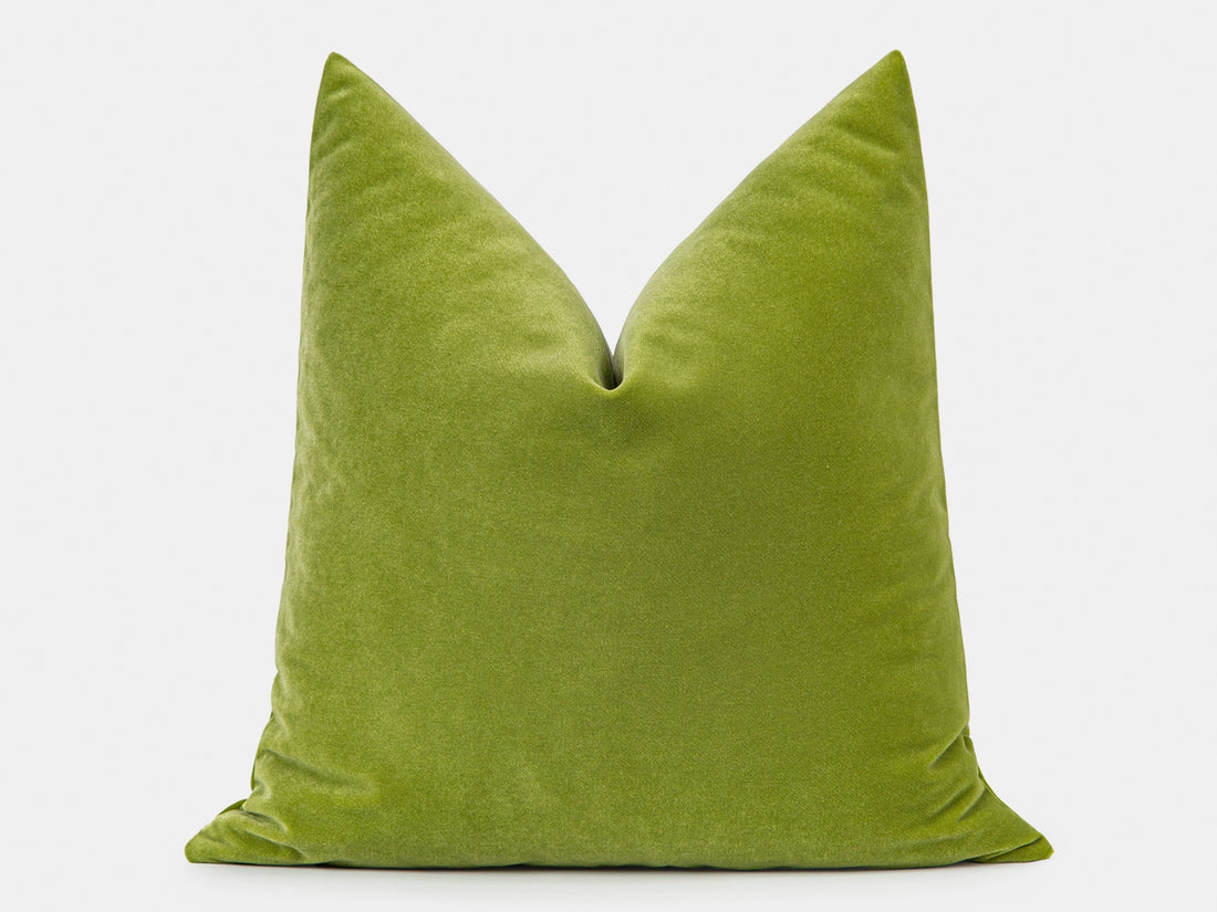 Avocado Green Velvet Pillow Cover