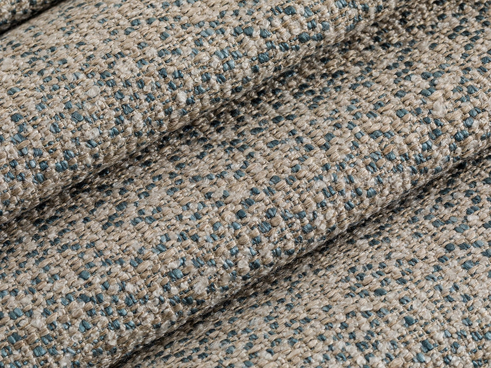 Beige & Blue Upholstery Fabric - Gabon