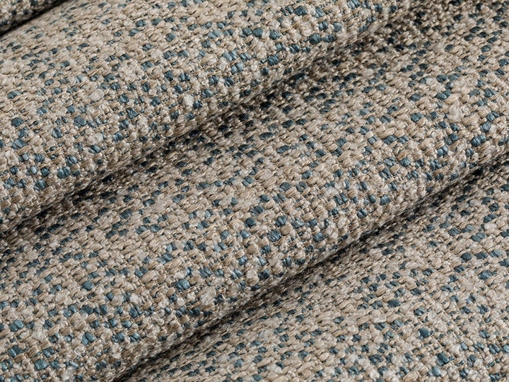 Beige & Blue Upholstery Fabric - Gabon