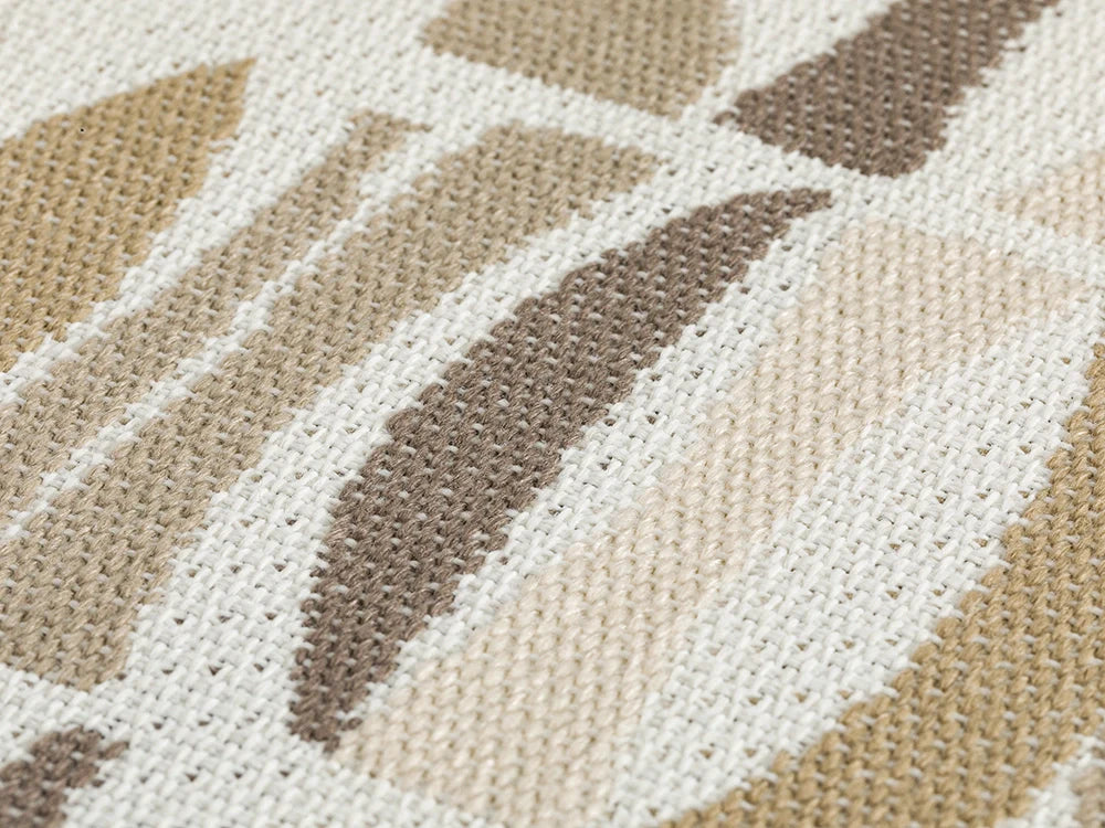 Beige Geometric Outdoor Upholstery Fabric