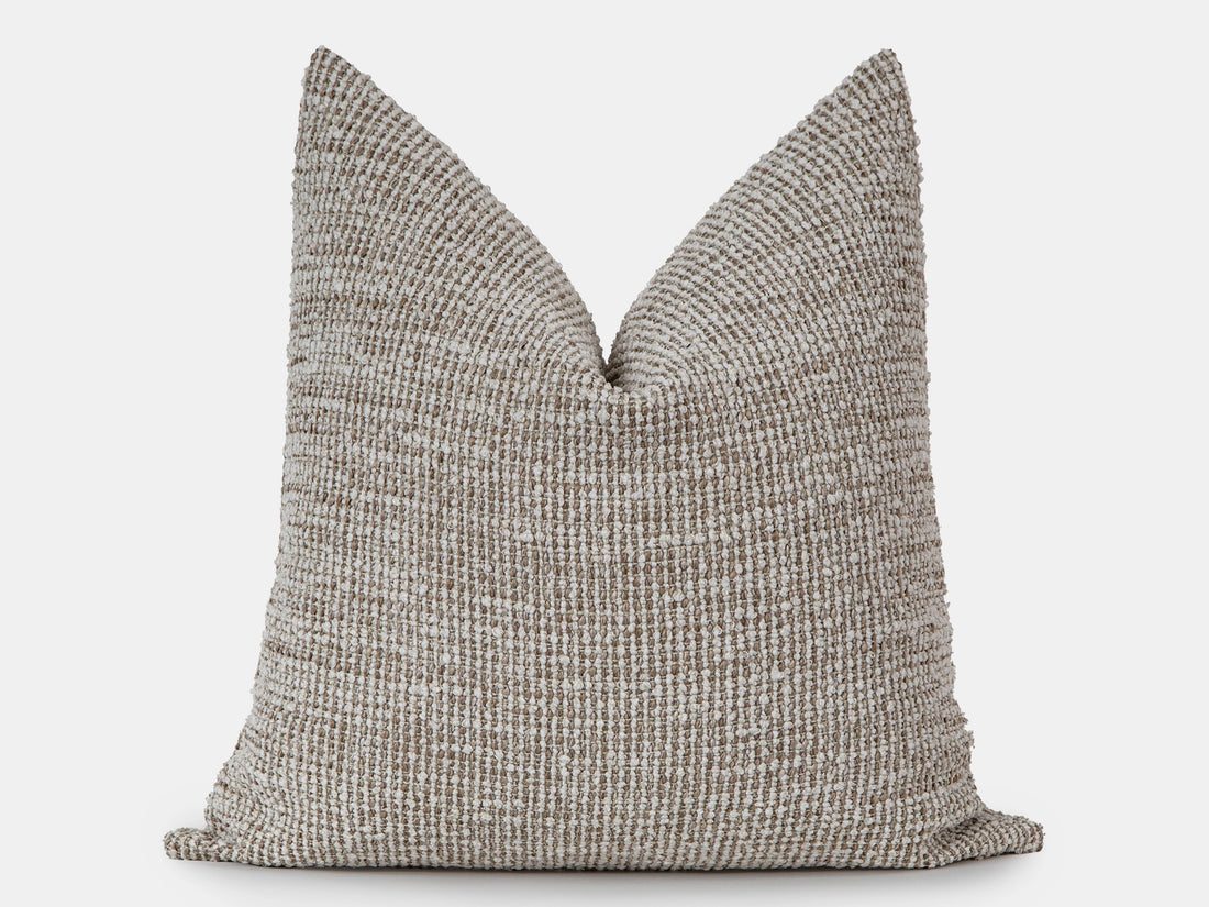 Beige Boho Textured Pillow Cover