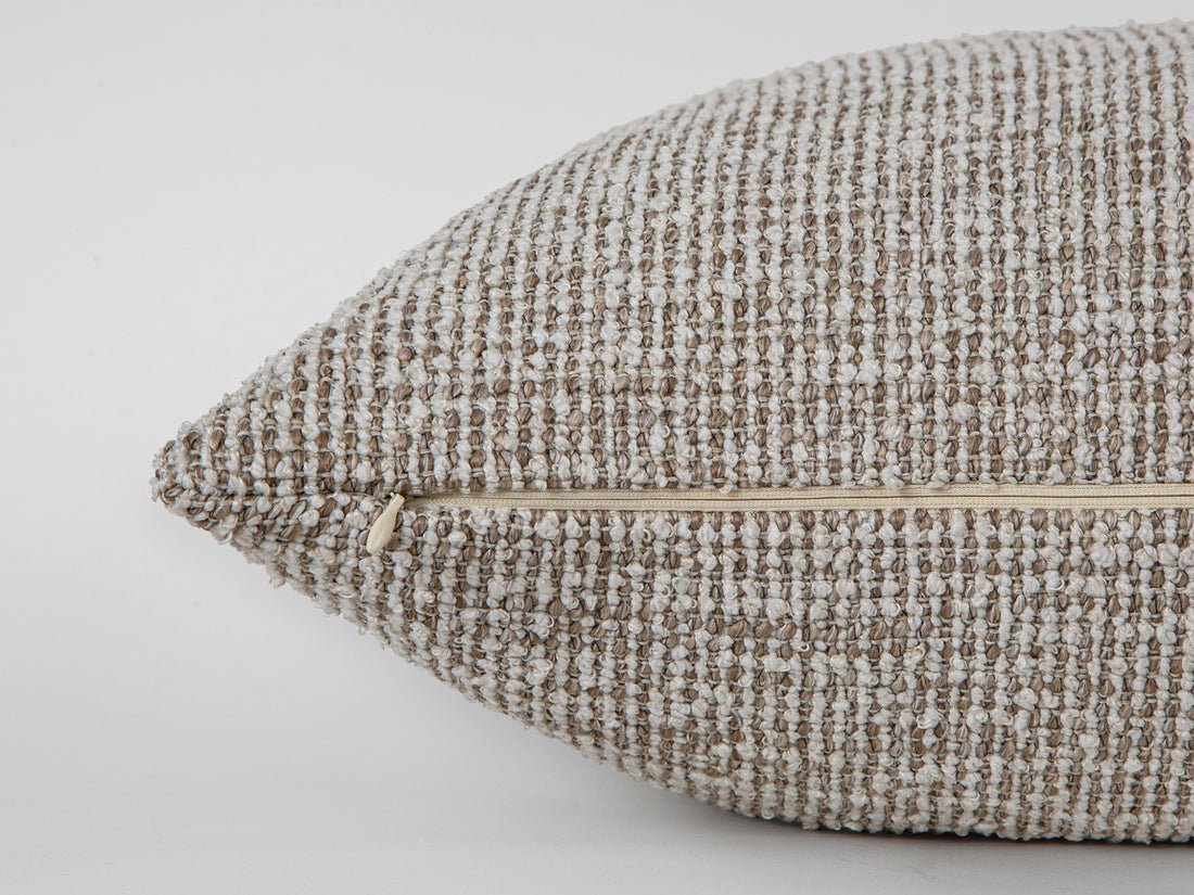 Beige Boho Textured Pillow Cover