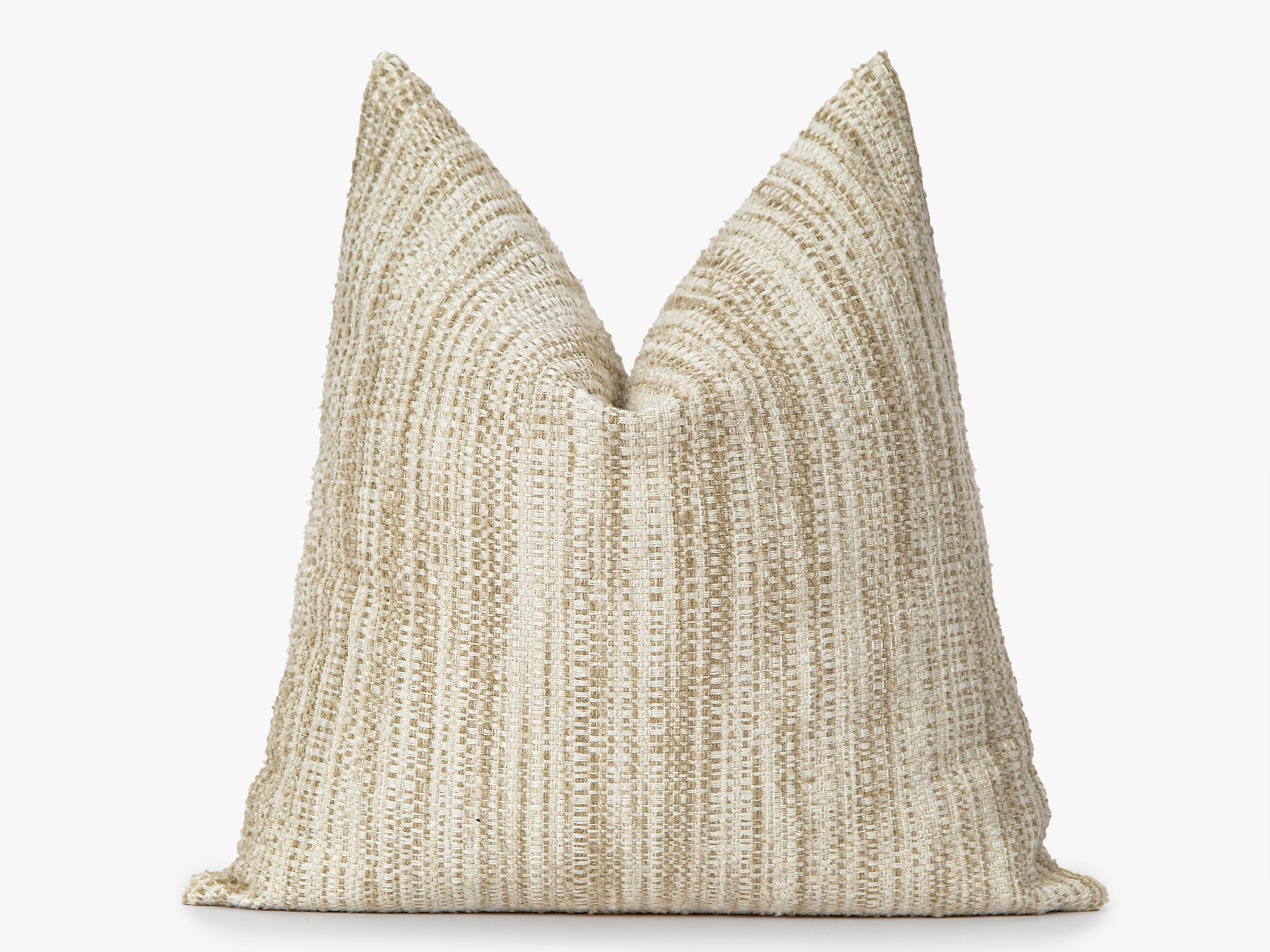 Beige Tweed Pillow Cover - Boho & Textured