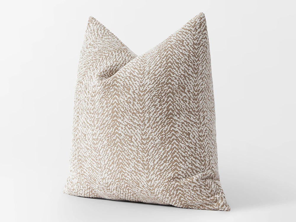 Cream and Beige Textured Pillow Cover