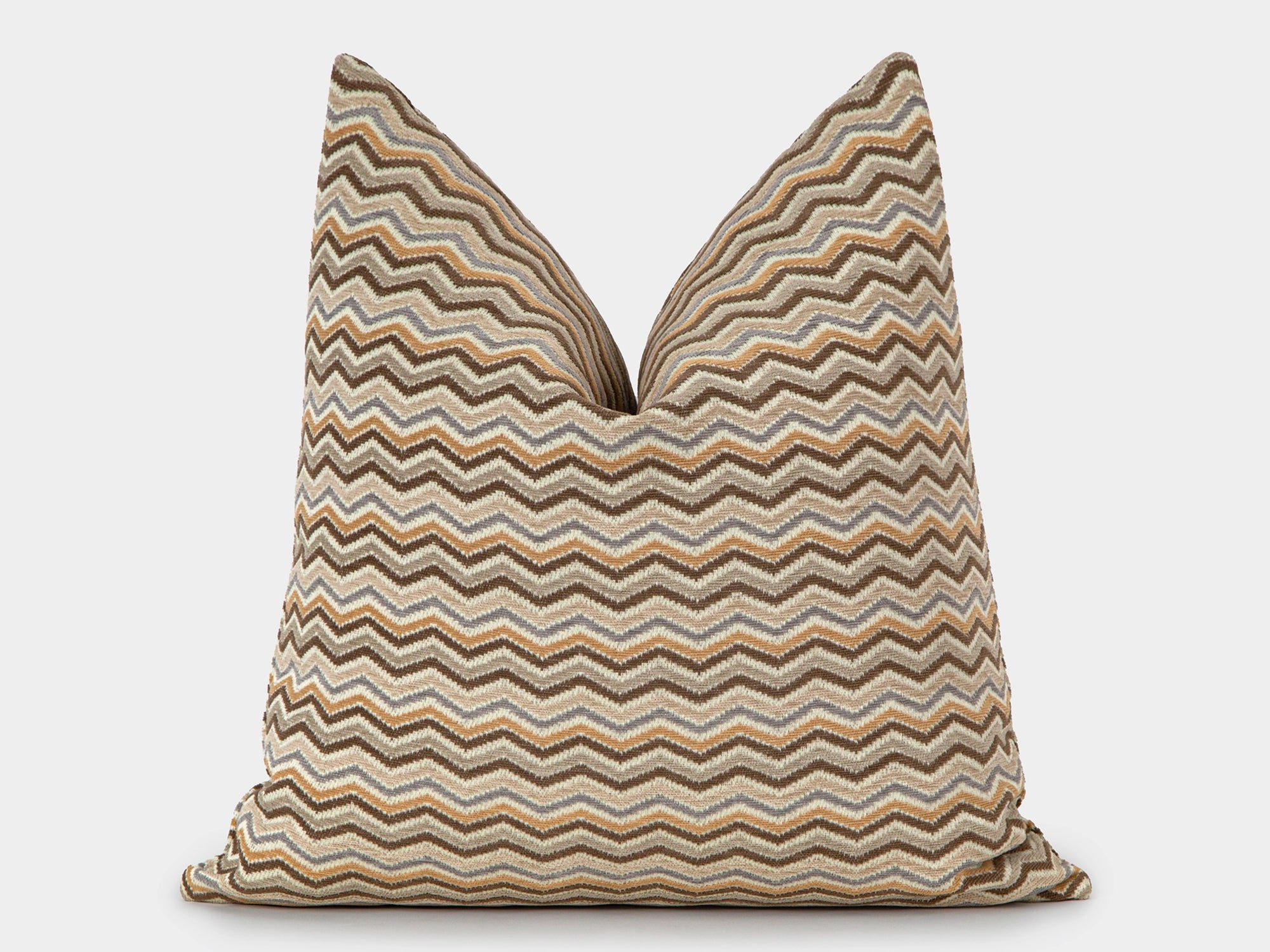 Beige Chevron Throw Pillow Cover