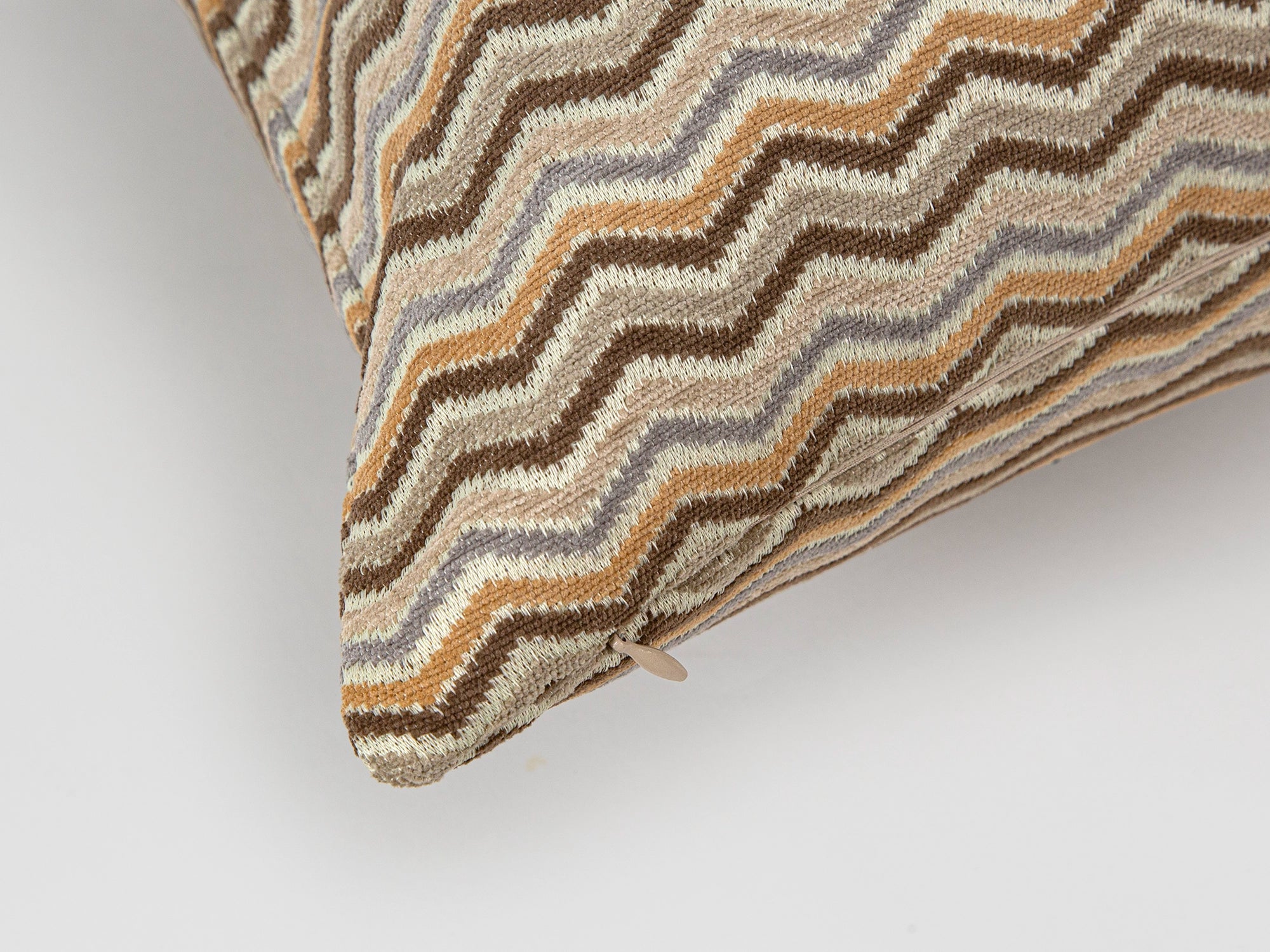 Beige Chevron Throw Pillow Cover