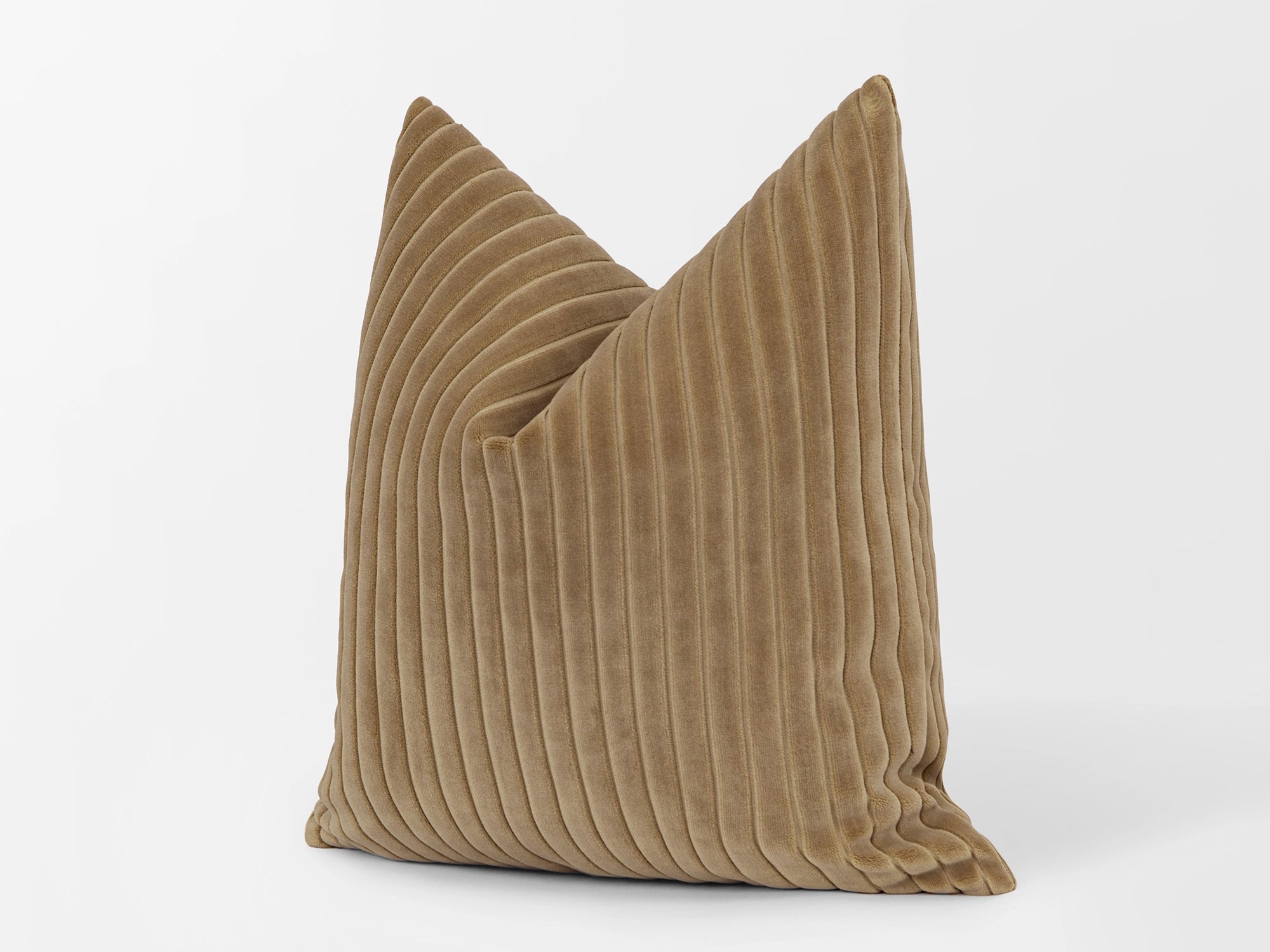 Beige Corduroy Velvet Pillow Cover
