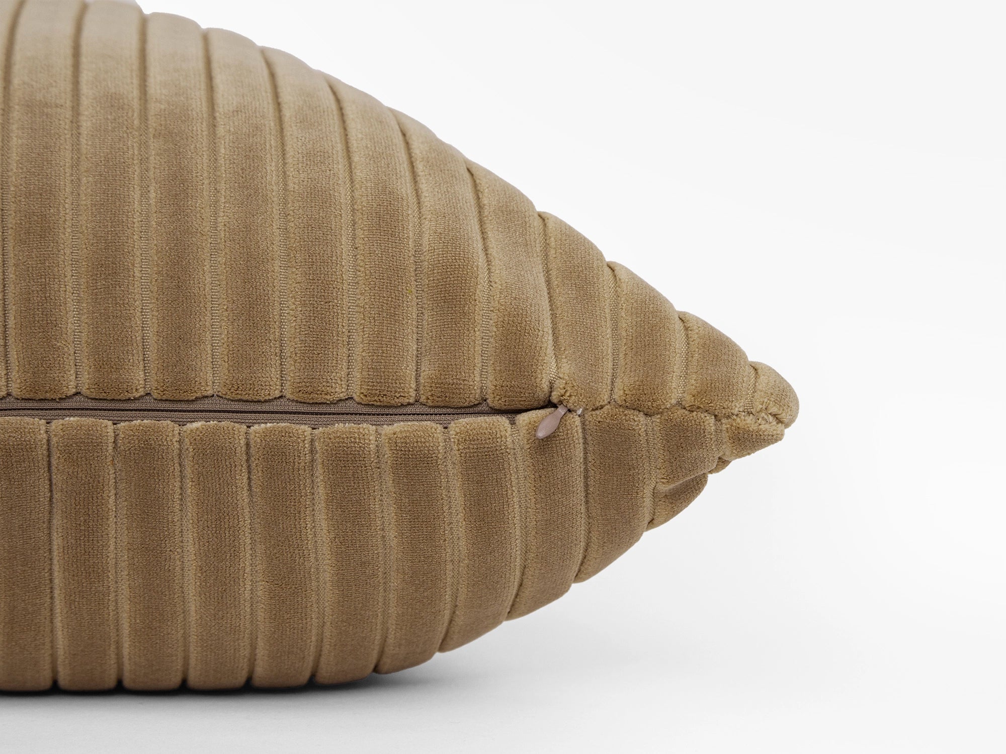 Beige Corduroy Velvet Pillow Cover