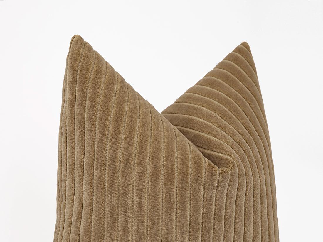 Beige Corduroy Velvet Pillow Cover