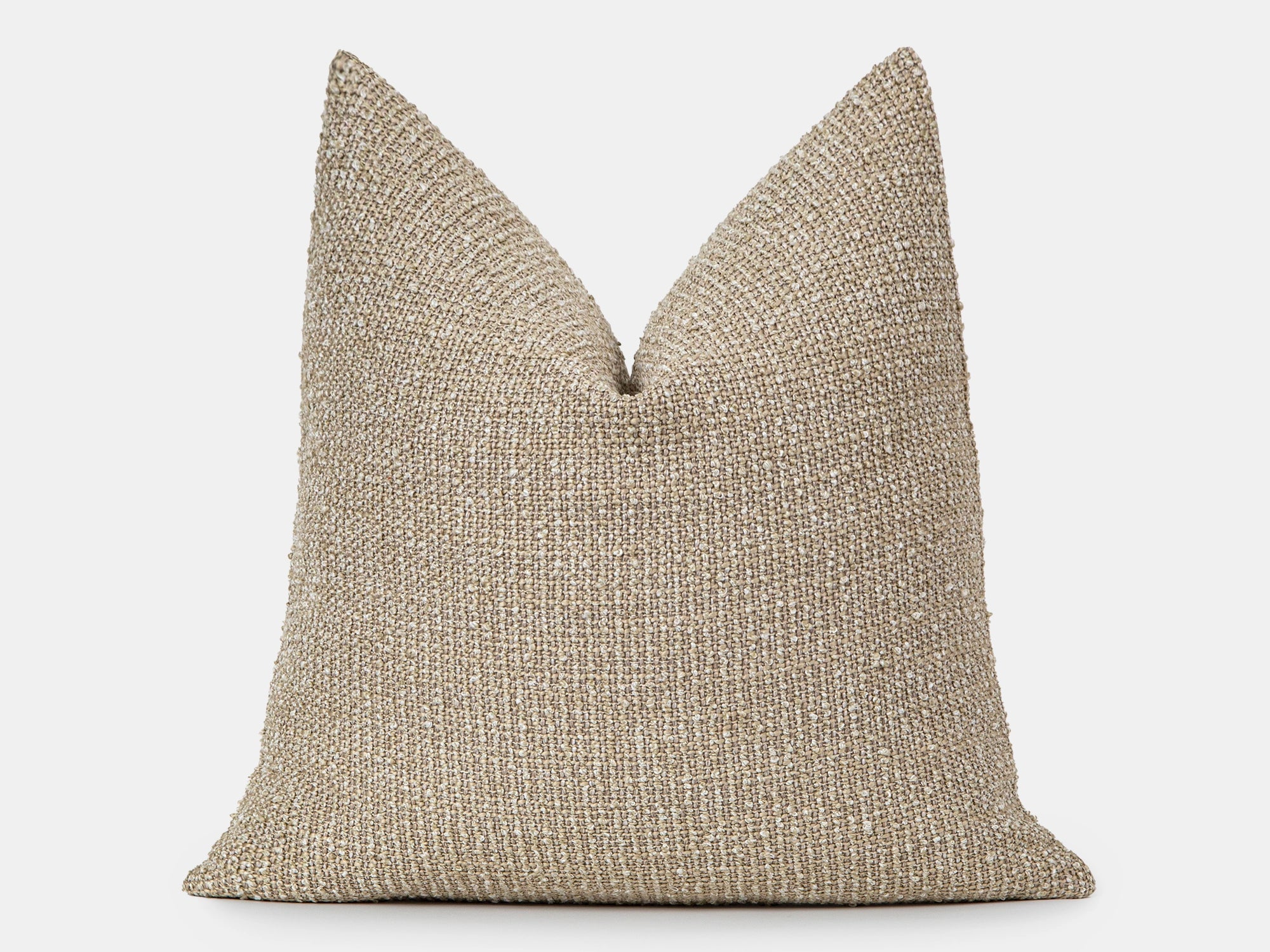 Beige Textured Boho Pillow Cover