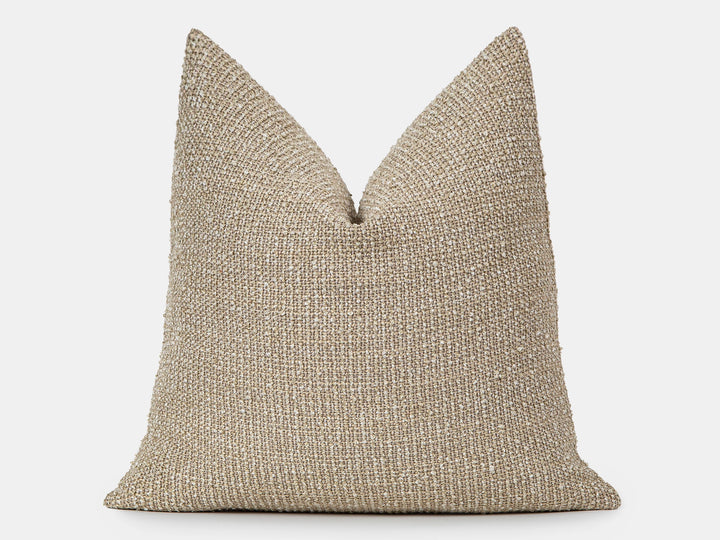 Beige Textured Boho Pillow Cover