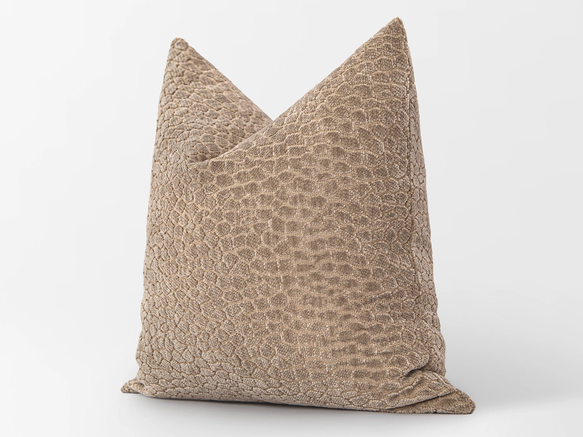 Beige Textured Cozy Pillow Cover