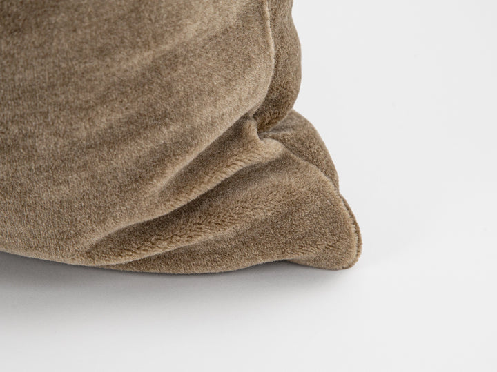 Beige Mohair Velvet Pillow Cover