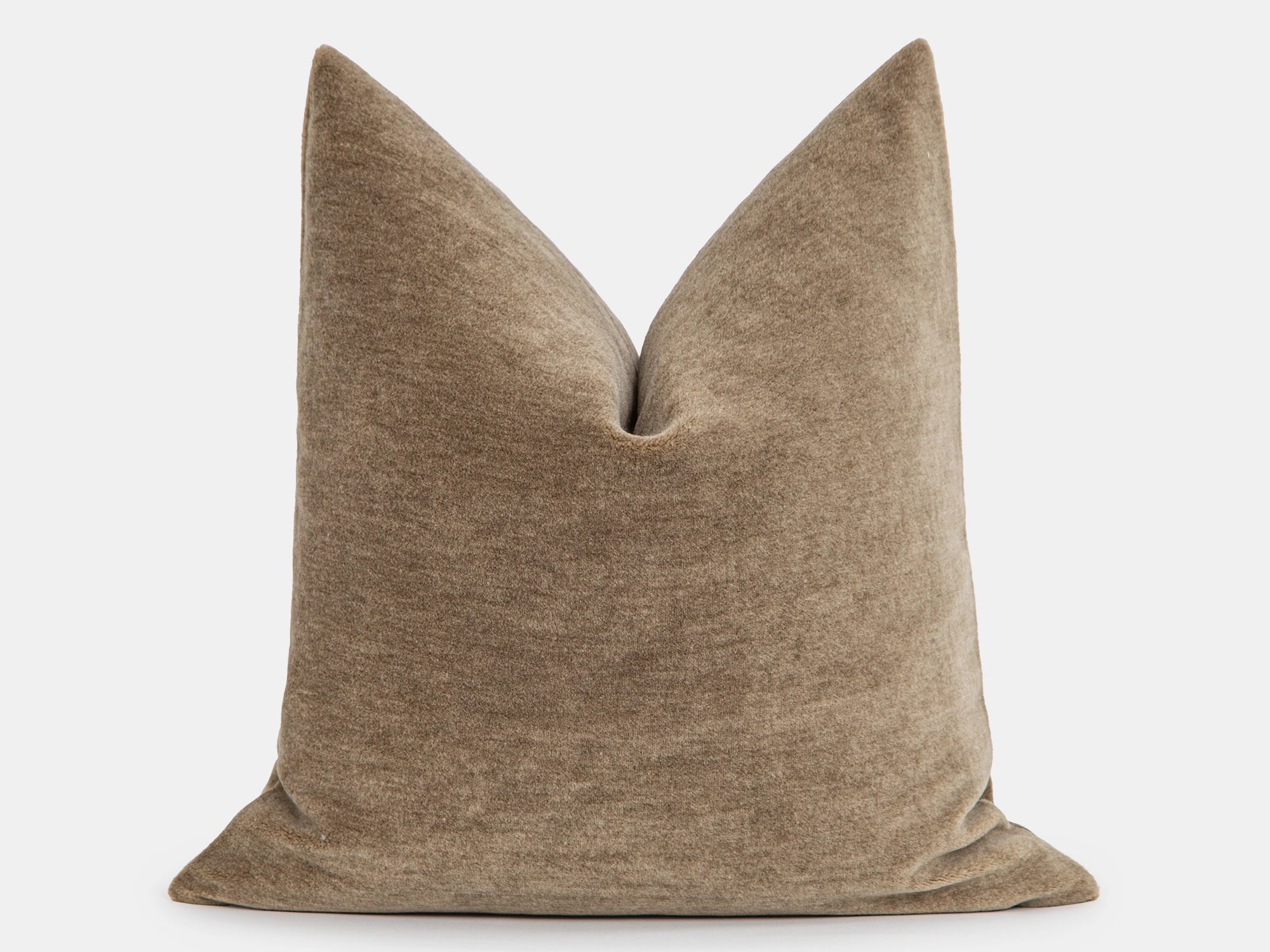 Beige Mohair Velvet Pillow Cover