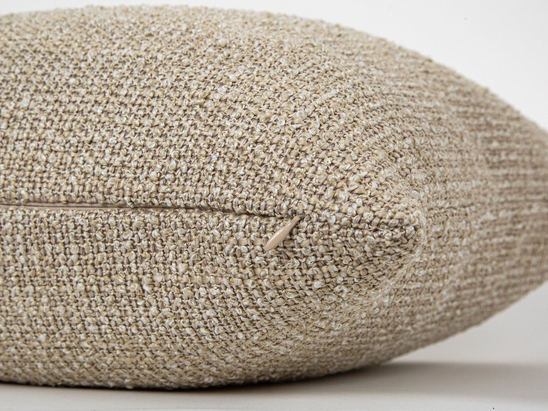 Beige Textured Boho Pillow Cover