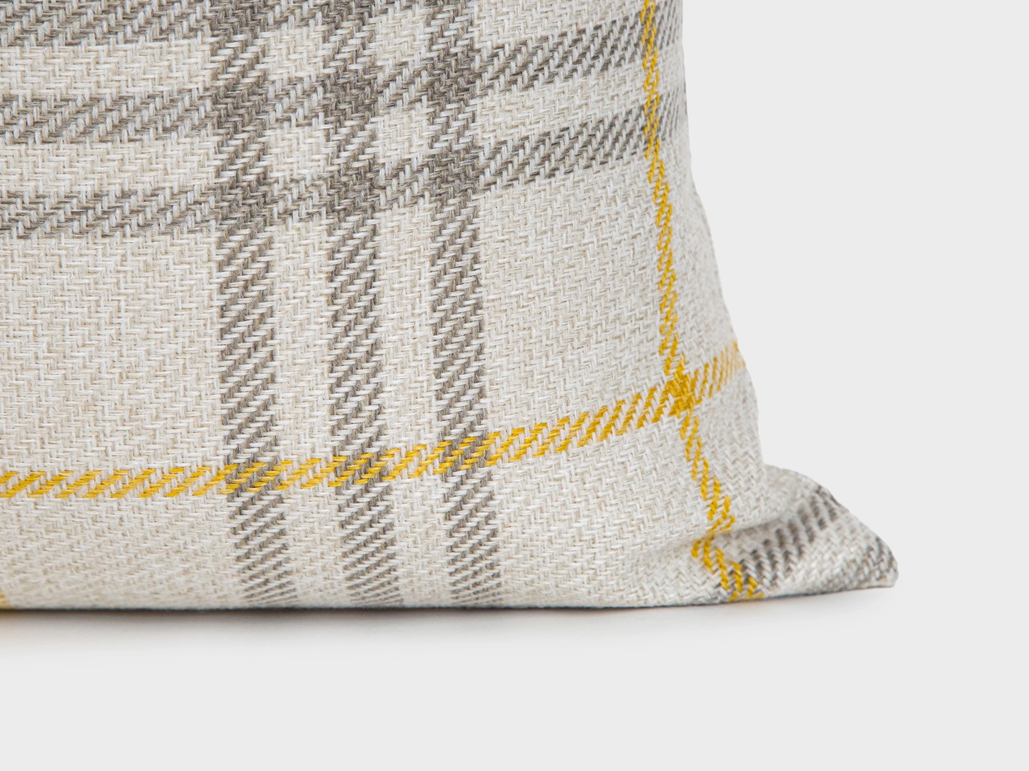 Beige Plaid Pillow Cover