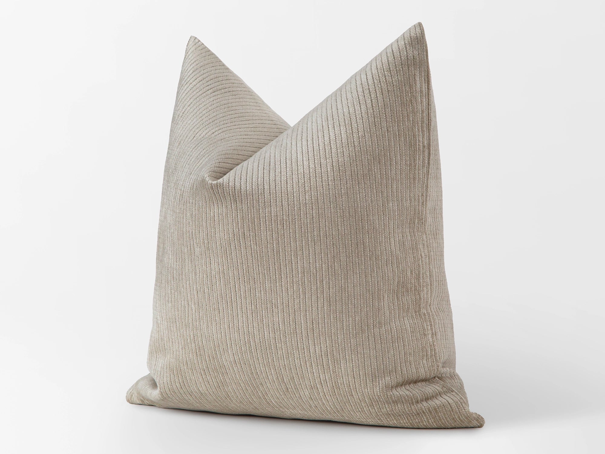 Neutral Beige Striped Pillow Cover