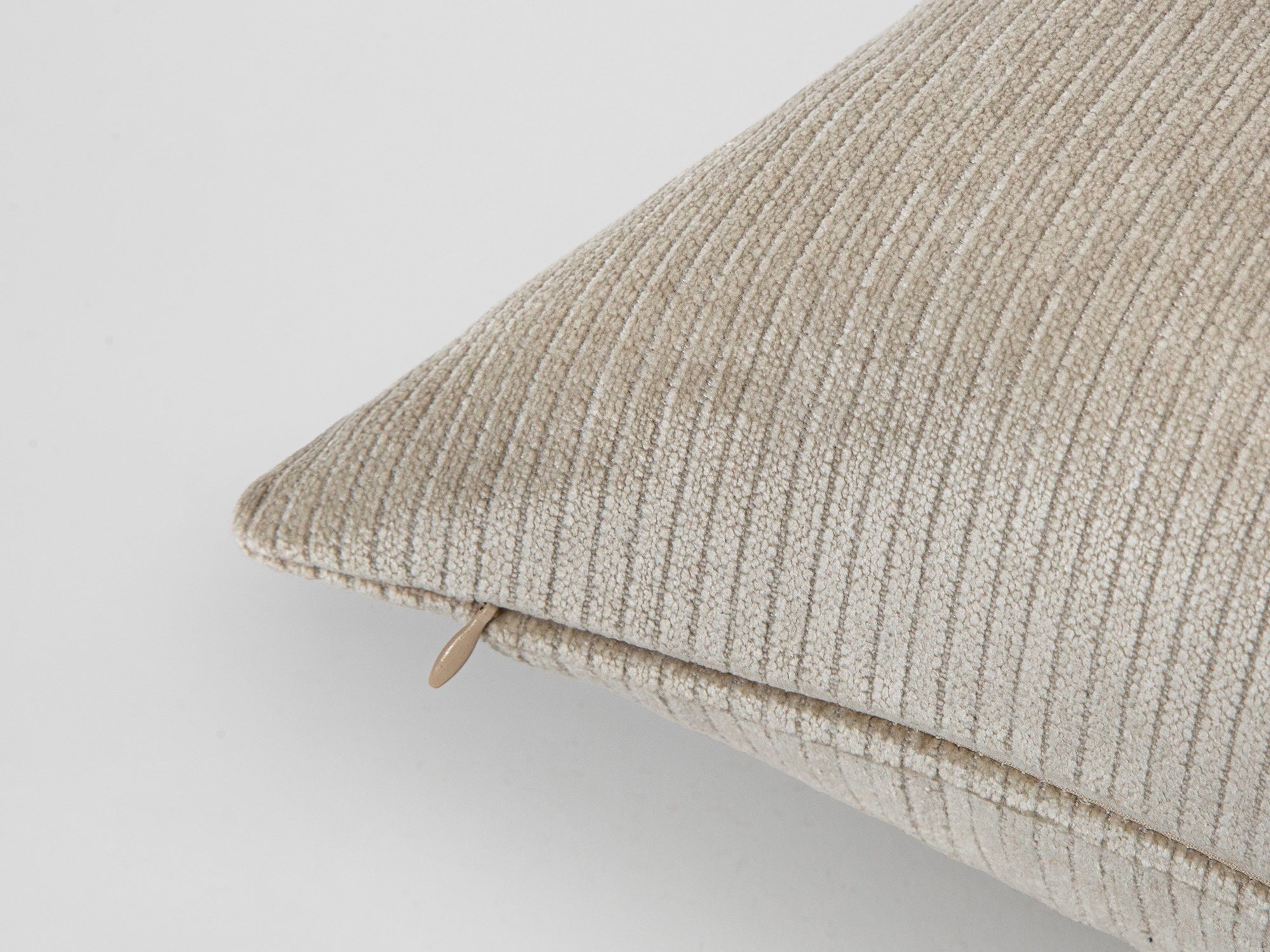 Neutral Beige Striped Pillow Cover