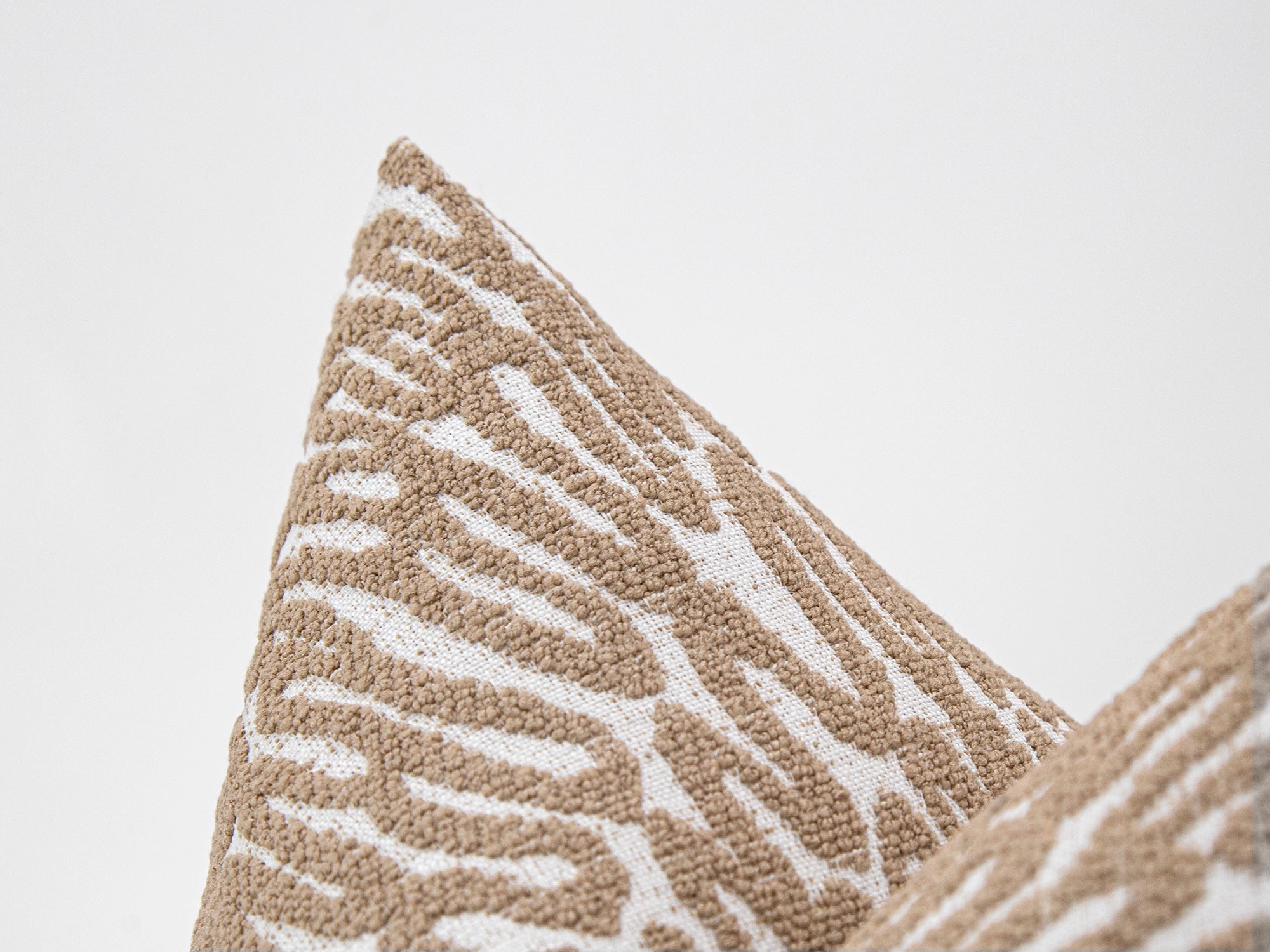 Beige Abstract Textured Pillow Cover