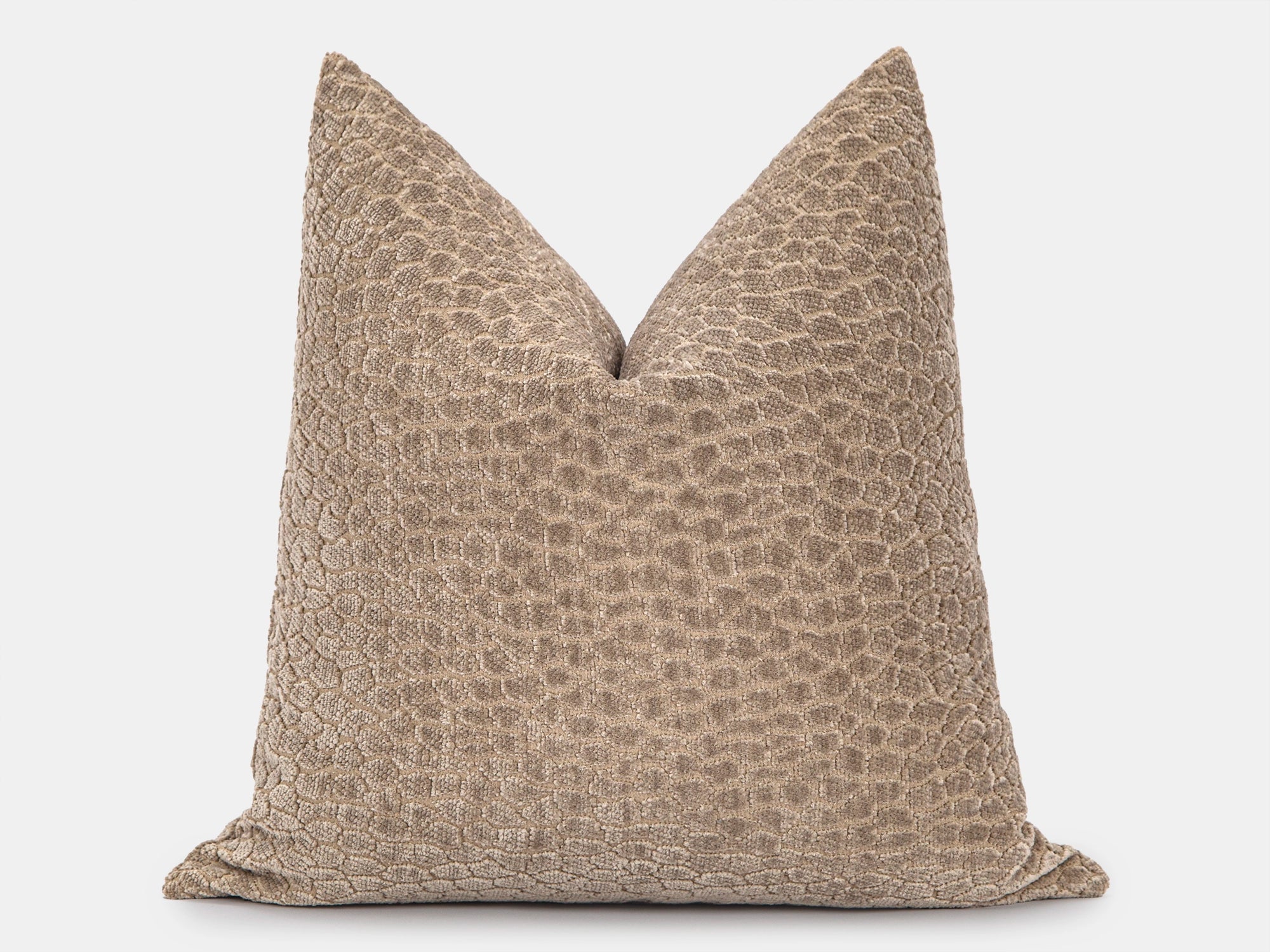 Beige Textured Cozy Pillow Cover