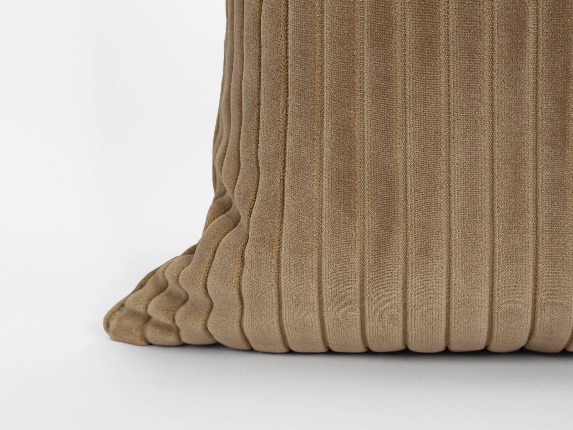 Beige Corduroy Velvet Pillow Cover
