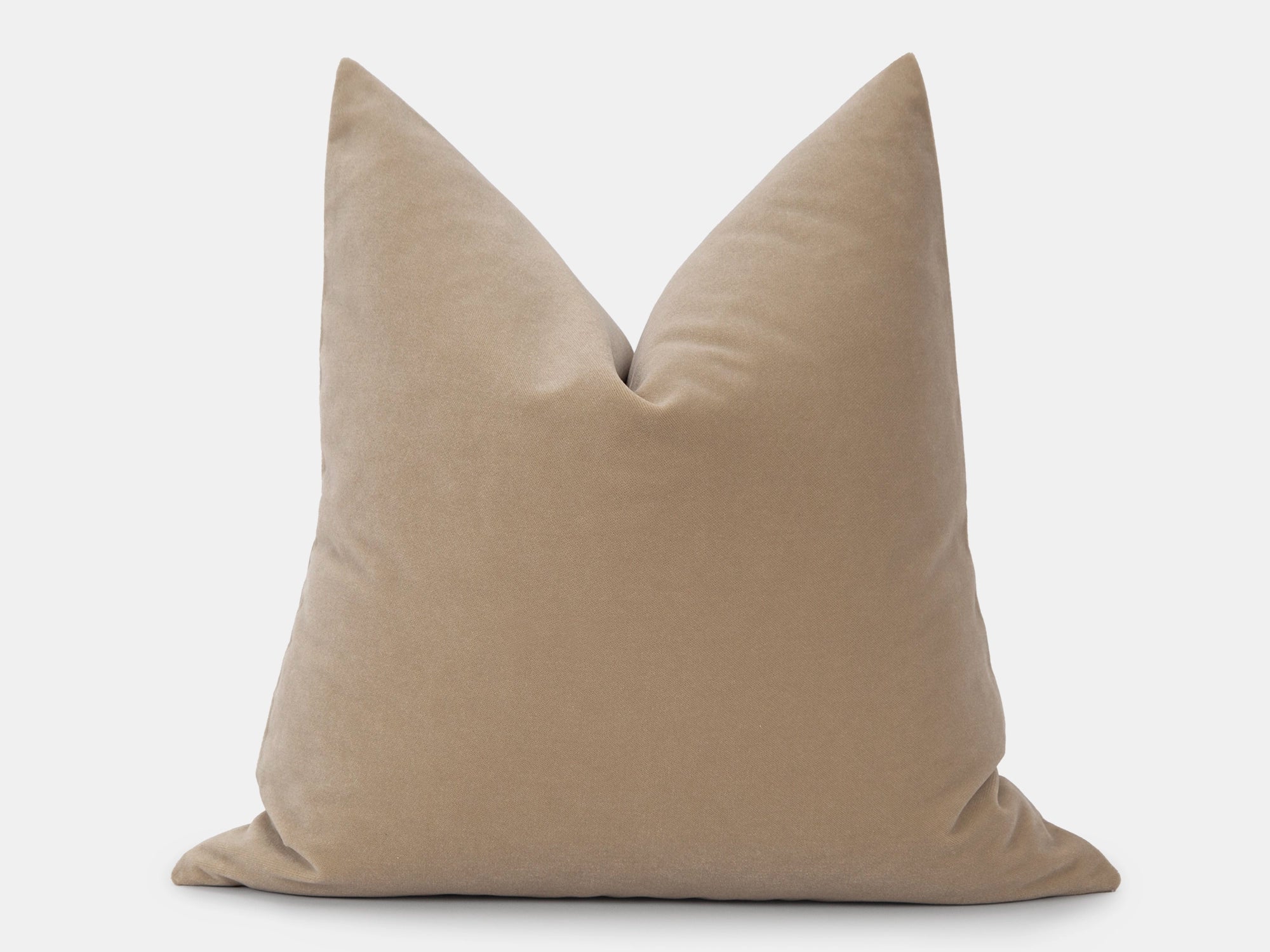 Beige Velvet Pillow Cover