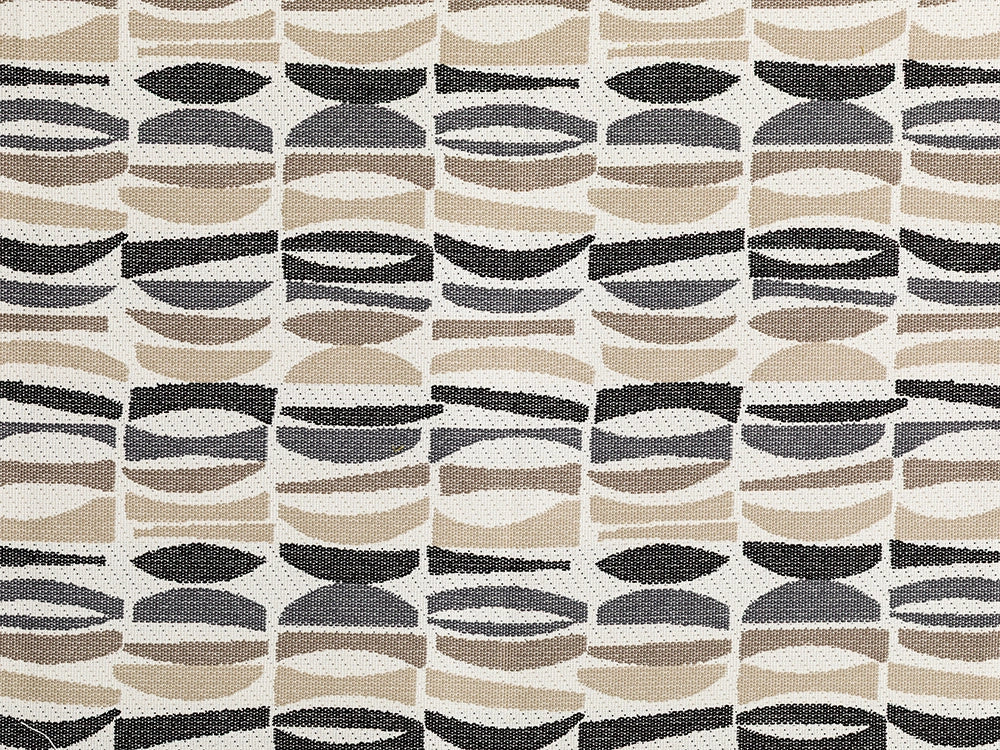 Black Geometric Outdoor Upholstery Fabric