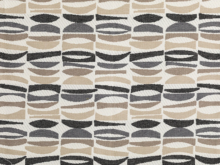 Black Geometric Outdoor Upholstery Fabric