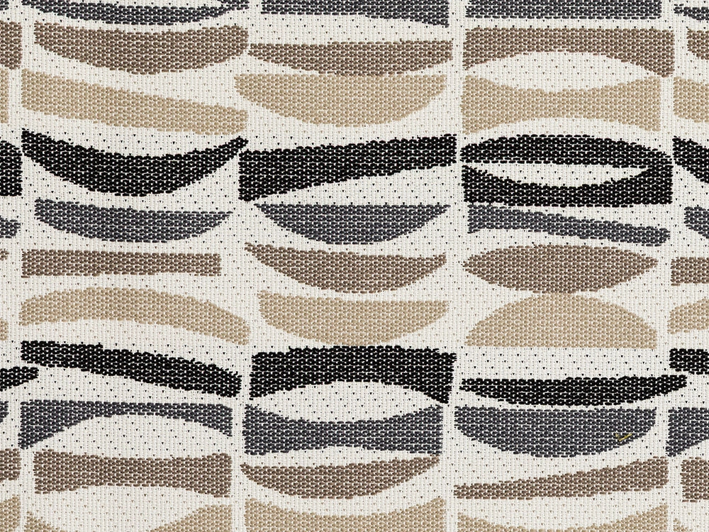 Black Geometric Outdoor Upholstery Fabric