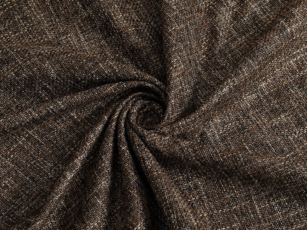 Black & Brown Woven Upholstery Fabric - Harvest