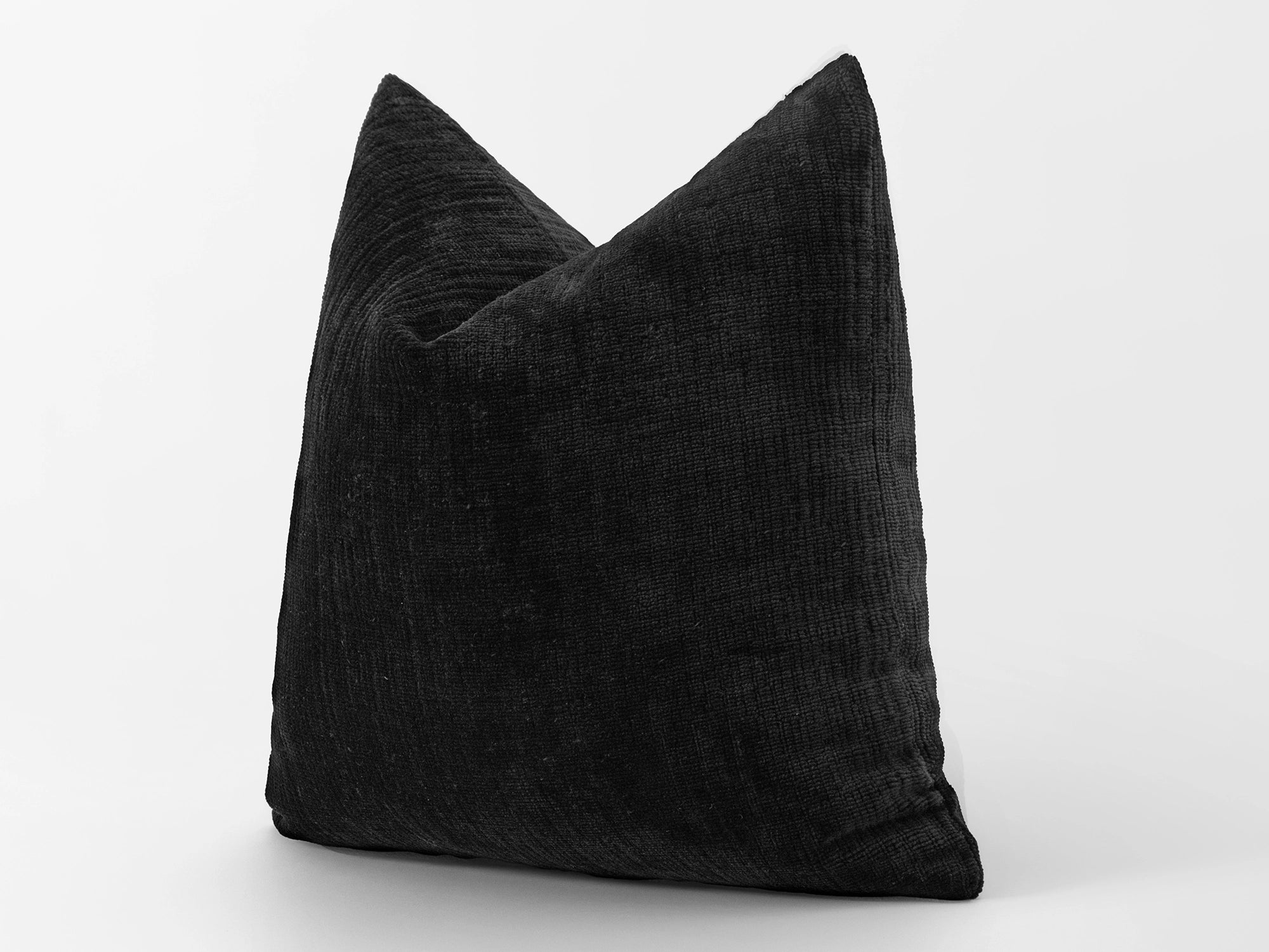 Black Soft Textured Pillow Cover
