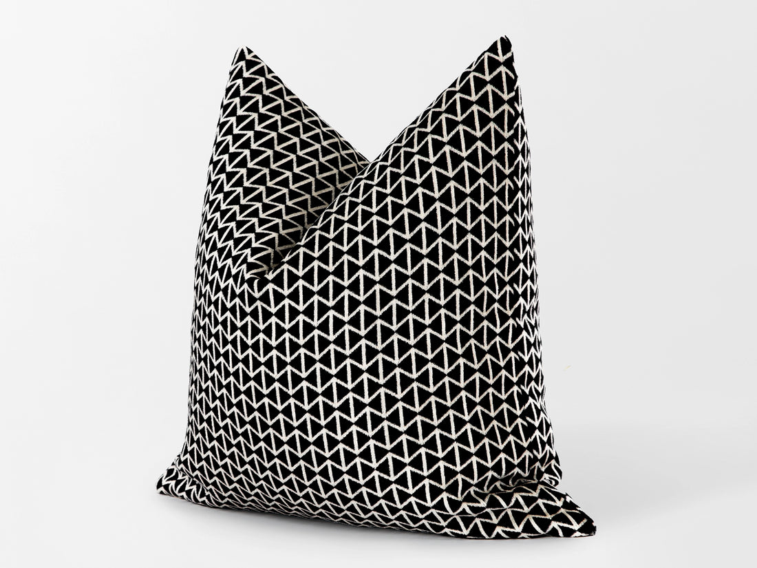 Black Bowtie Woven Pillow Cover - Vector