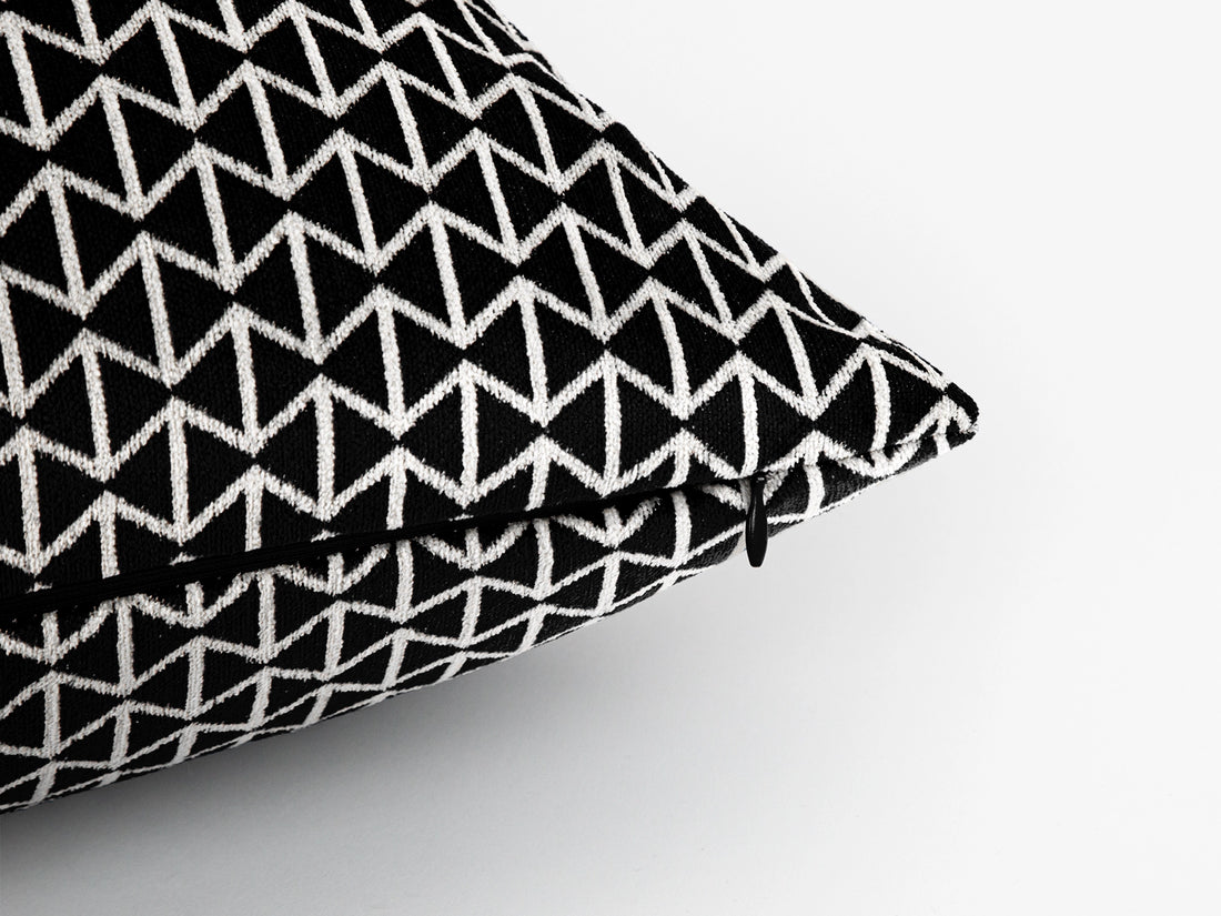 Black Bowtie Woven Pillow Cover - Vector