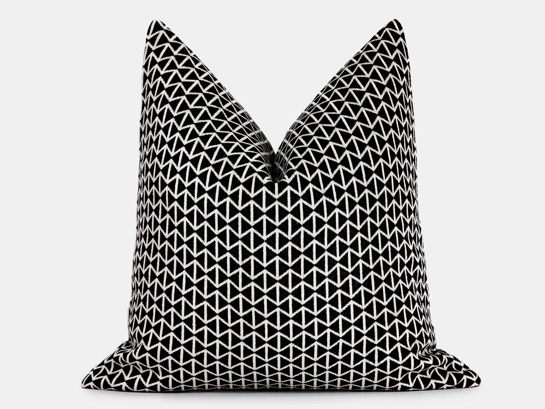 Black Bowtie Woven Pillow Cover - Vector