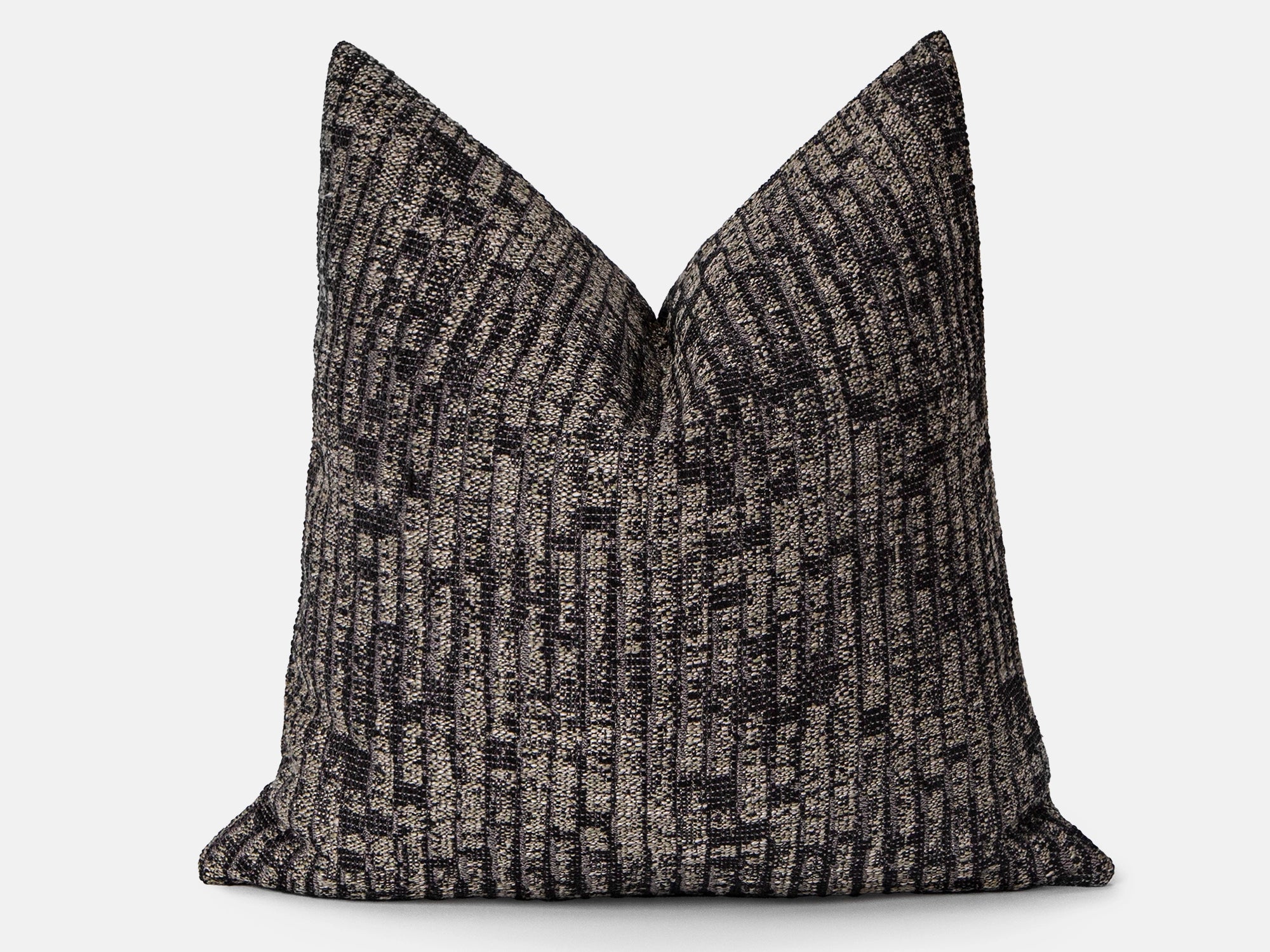 Black and Brown Woven Pillow Cover