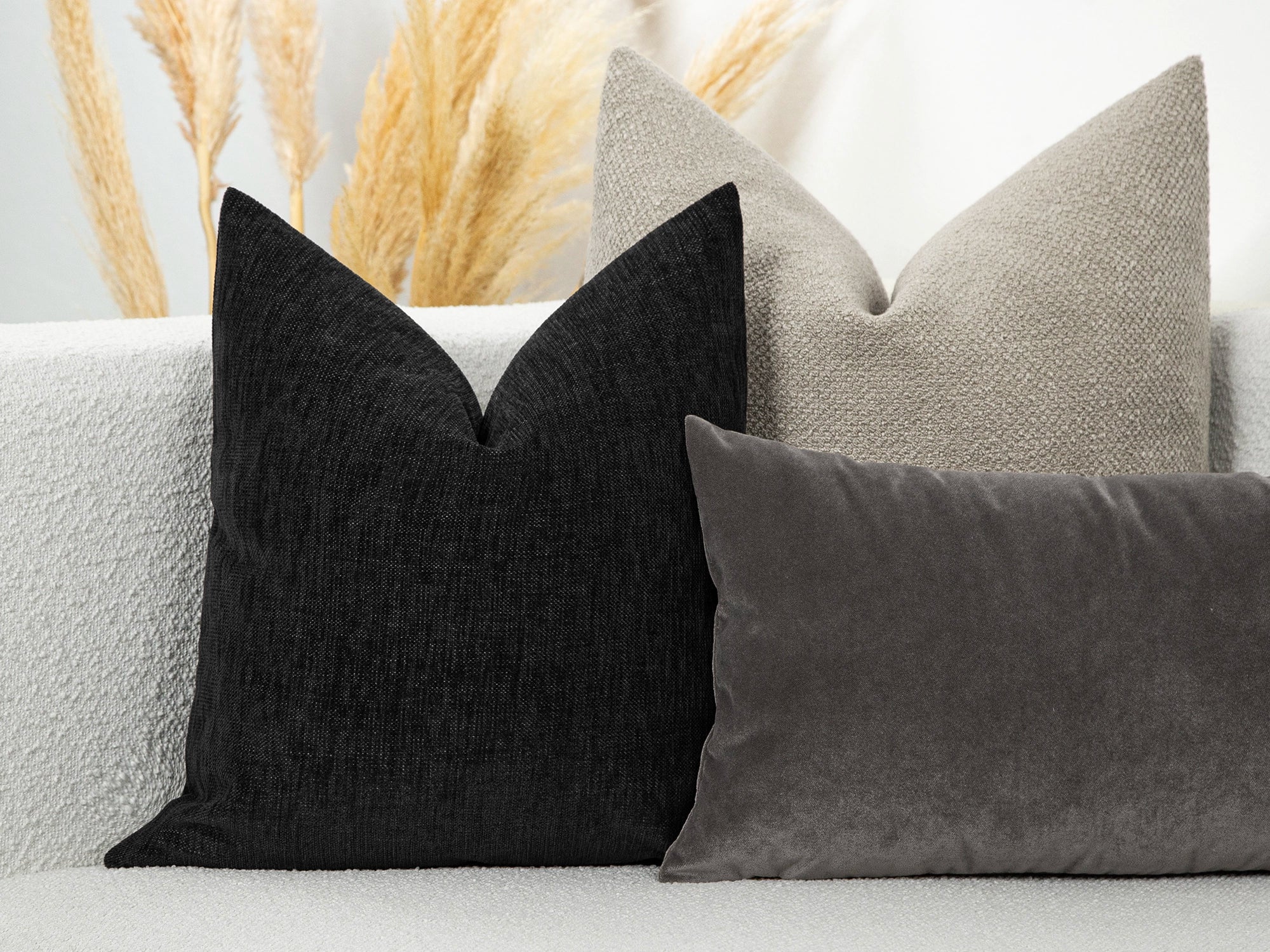 Black Throw Pillow Cover