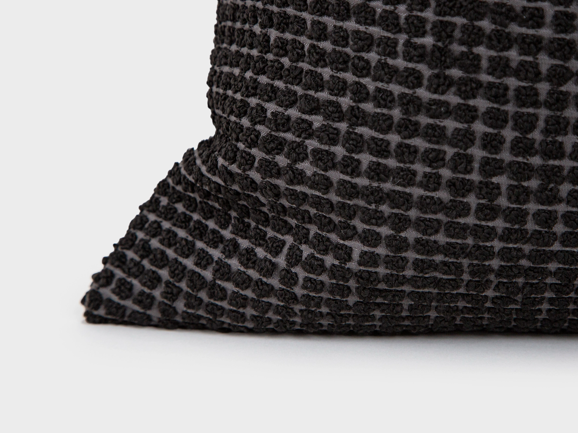 Black Textured Dotted Pillow Cover