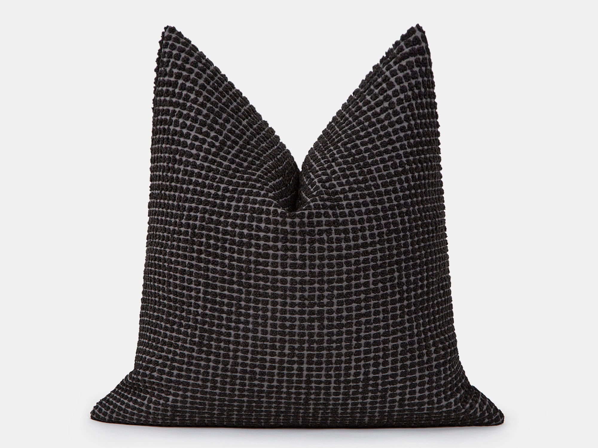 Black Textured Dotted Pillow Cover