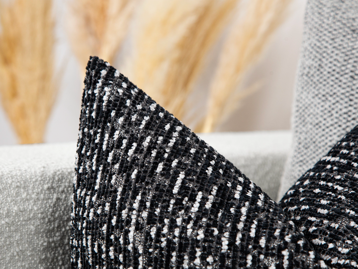 Black Textured Pillow Cover